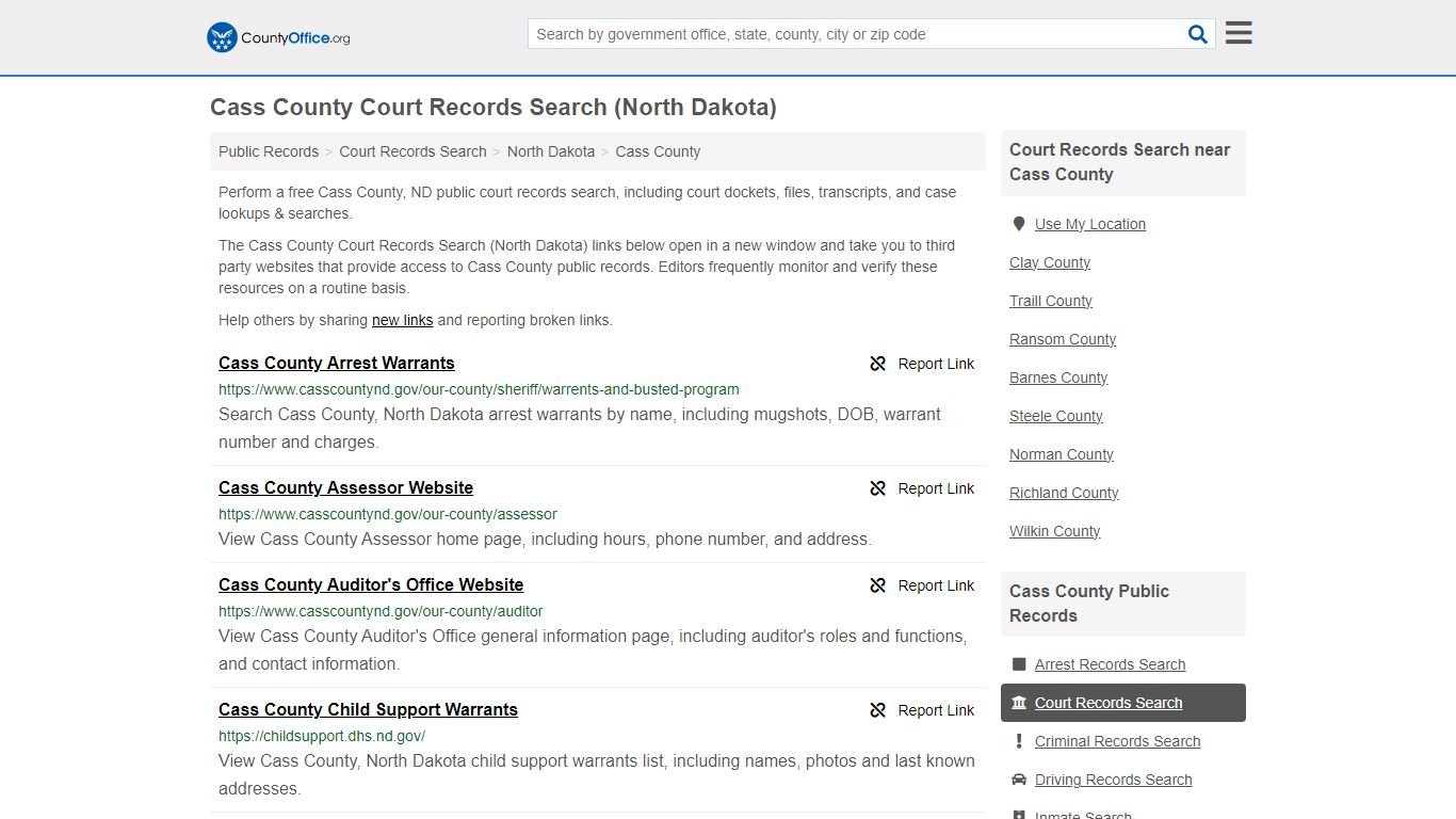 Cass County Court Records Search (North Dakota) - County Office