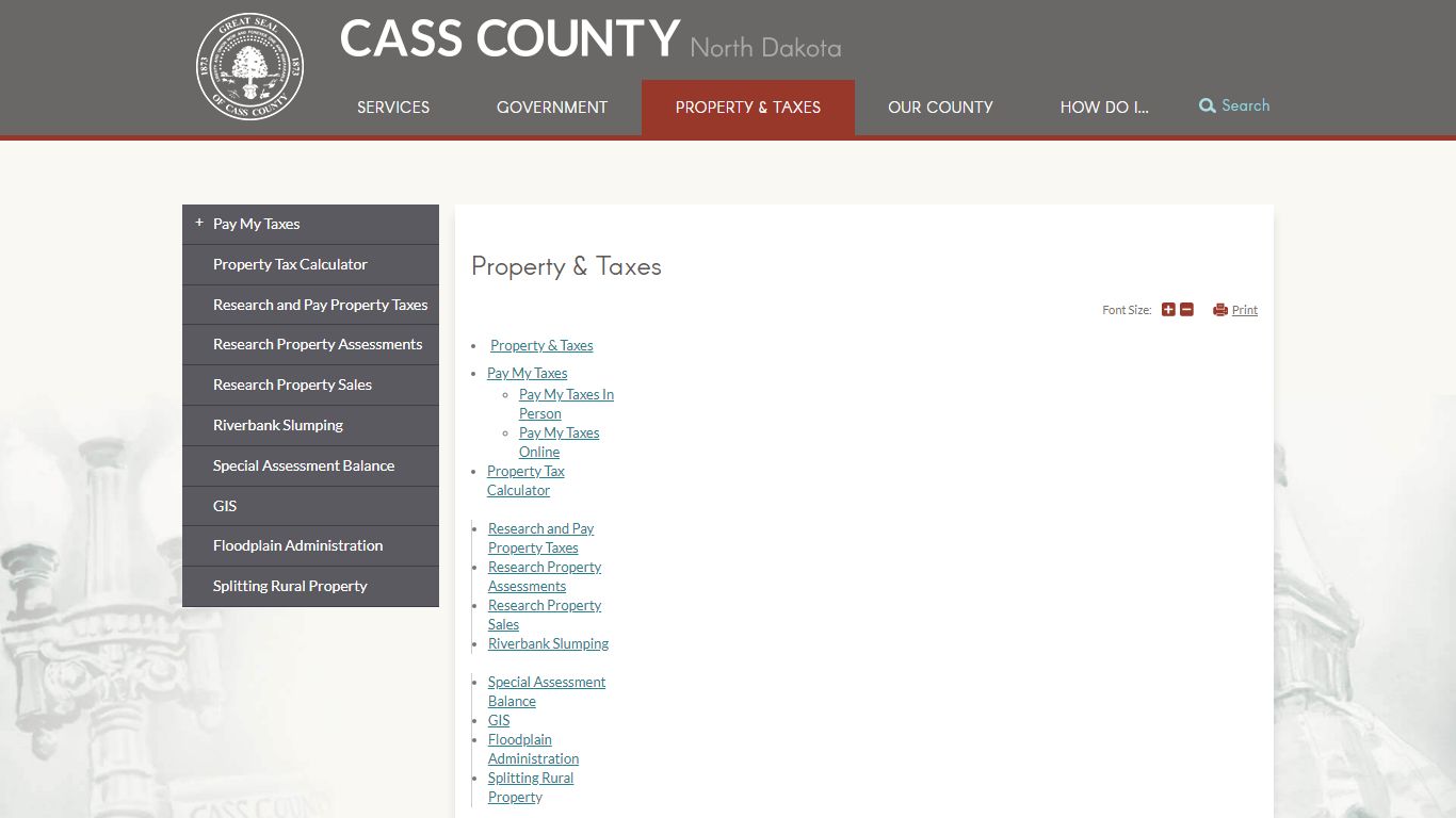 Property & Taxes | Cass County, ND